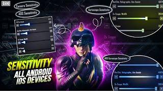 Android & ios Devices Best ADS + Gyro sensitivity with Handcam / BGMI - PUBGm