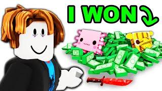 I Spent $100,000 Robux in GAMBLING Games