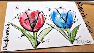 Doodlewash Day 1: TULIPS | March 2020 | Naturally Michy