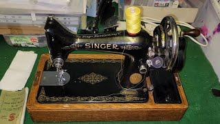 How to set up a Vintage Singer Sewing Machine 99K. How to thread, bobbin & test. #sewing #quilting