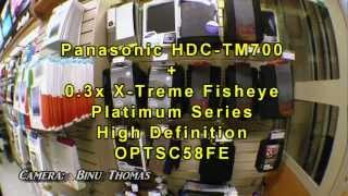 OPTEKA 0.3x Fisheye Lens on Panasonic HDC-TM700