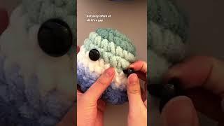 Part 1 of 6 #pride plushies (tutorial for ghost on channel and shop linked in bio). #crochetghost