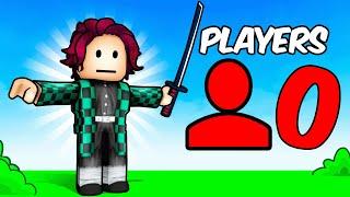 Playing Demon Slayer Roblox Games with 0 Players