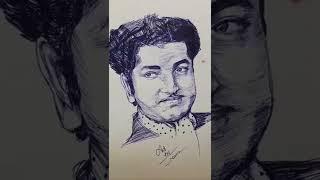 Prem nazir #art #artist #drawing #penart #premnazeer #malayali #oldisgold #legend #actor #shortvideo