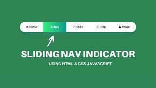 Animated Sliding Menu Indicator | Navigation Bar Using Html &  CSS JQuery | #vishwebdesign