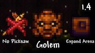 How to expand Golem's arena without Picksaw - Terraria 1.4