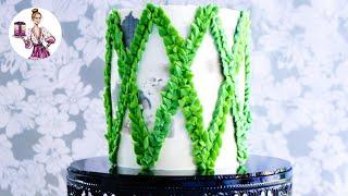 Turn your cake into a Garden Trellis! | Wilton tip 352 | Buttercream Frosting Icing Cream |