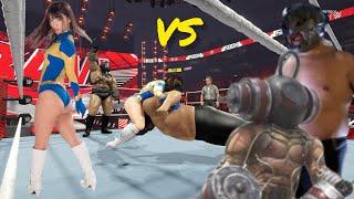 太陽の戦士レオーナ(Narumi Okawa) VS 2 Enemy (敵人) WWE2K23