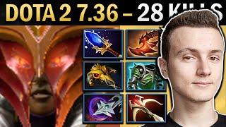 Legion Commander Gameplay Miracle with 28 Kills and Daedalus - Dota 7.36