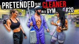 CRAZY CLEANER surprise GIRLS in a GYM prank #1 | Aesthetics in public reactions