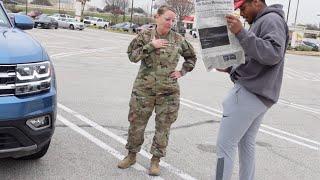 Cucumber PRANK On Military Lady! #cucumberprank