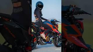 KTM Duke 1290 ️beautiful girl ride with  Photoshoot #ridersrepublic #shorts #ktmduke1290