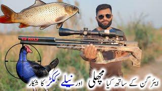 Water Birds & Fish Hunting with Airgun || Neele kukar ka shikar || مچھلی کا شکار ایئرگن کے ساتھ