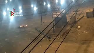 Strong protests and confrontations at night against the Israeli occupation in Hebron