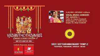 VASANTHOTHSAVAM 2024 Day -02 | Music Concert by Smt. Mahathi. S