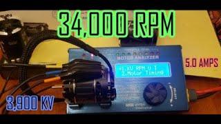 Hobbywing 13.5 V10 G4 vs 13.5 Justock G2.1 on the Powerhobby BMA-01 analyzer #rc #rccar #hobby