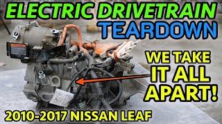 EV TEARDOWN! Nissan Leaf Complete Electric Vehicle Drive Motor Unit Disassembly!