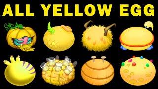 All YELLOW Eggs (My Singing Monsters) | All Monster MSM Full Song & Animation