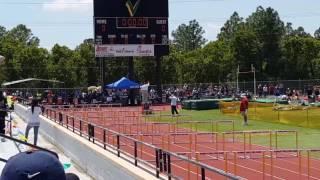 110 hurdles.  State qualifying