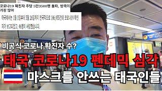  태국 코로나19 심각 펜데믹으로 가는길 태국인들의 아니한 생각 심각......19만명확진 사망자46명 비공식환자는?