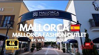 Mallorca  Fashion Outlet Shopping - 4K Walking Tour ️