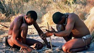 Village Life Routine Hadzabe prepare lion meat for lunch Village Cooking Hadzabe Tribe#hadzabetribe