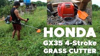 HONDA GX35 GRASS CUTTER (UNBOXING AND TESTING)