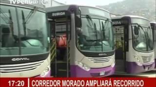 Corredor Morado ampliará su recorrido hasta la avenida Tacna