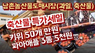 축산물 특가세일, 키위는 50개 만원/파인애플 3통5천..