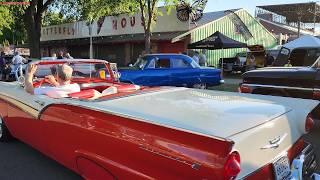 Top American classic car show (MSRA Back to the 50s) live sounds no music classic cars at their best