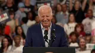 President Joe Biden holds rally at State Fairgrounds in Raleigh