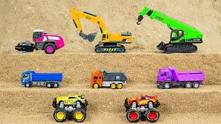 Diy tractor mini Bulldozer to making concrete road | Construction Vehicles, Road Roller