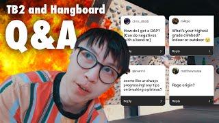 ANSWERING YOUR QUESTIONS | Q&A, Tension Board 2 and Hang Boarding