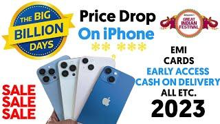 All iPhones Price In Flipkart Big Billion Days 2023 | EMI Available? | Bank Offers | iPhone 13 vs 14