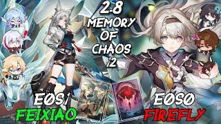 NEW 2.8 Memory of Chaos 12 | E0S1 Feixiao & E0S0 Firefly + Fugue | Honkai: Star Rail