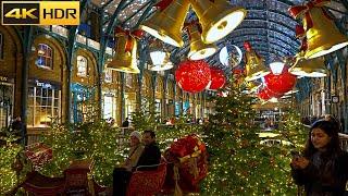  3 HOURS of London Christmas Walk  The Best of London Christmas Compilation [4K HDR]