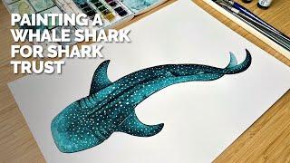 Painting a whale shark for Shark Trust