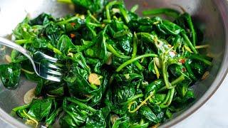 Perfect Sauteed Spinach Recipe with Garlic