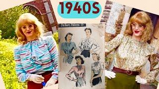 Sewing 1940s Blouses - 2 Versions from One Pattern