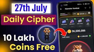 27 July Daily Cipher Code | Hamster Kombat Daily Cipher Code Today | Hamster Daily Cipher Code Today