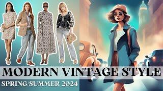 Modern vintage style│Outfit ideas Spring/Summer 2024