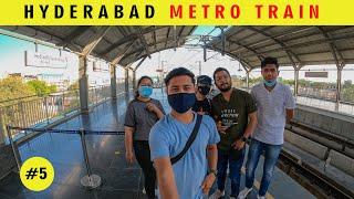 First Time Traveling in Metro Train | Hyderabad | Indian Drifter