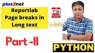 Creating PDF Files with Automatic Page Breaks for Long Text Using ReportLab Canvas on Colab Part-2