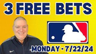 Monday 3 Free Picks & Betting Predictions - 7/22/24 l Picks & Parlays l #mlbpicks
