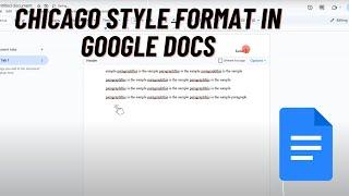 Chicago Style Format in Google Docs