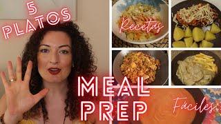 MEAL PREP || 5 PLATOS FÁCILES Y SALUDABLES|| CARUCAMUA