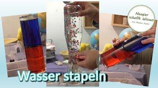 Wasser stapeln - Wasserexperimente für Kinder