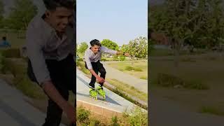 Inline One Wheel Stunt Child was Shocked#freestyle #skating #sameerskater #shorts #trending #sk8