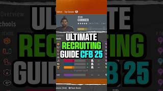 Ultimate Recruiting Guide College Football 25 