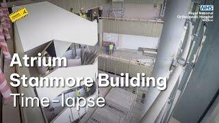 Time-lapse video inside the Stanmore Building atrium during construction
